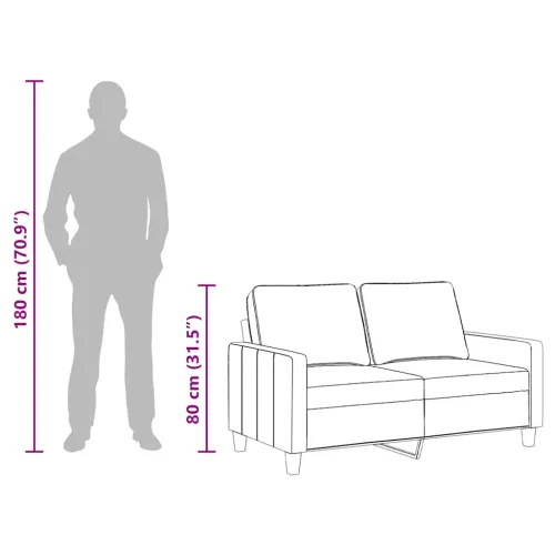 Dvosjed od tkanine smeđi 120 cm - Smeđa 120 cm Cijena
