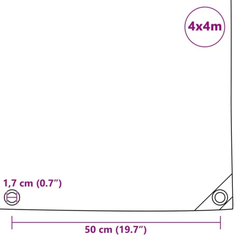 Cerada 650 g/m² 4x4 m plava - Plava 4 x 4 m 1 s ušicama Cijena
