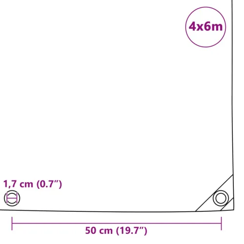 Cerada 650 g/m²&nbsp; 4x6 m plava - Plava 4 x 6 m 1 s ušicama Cijena