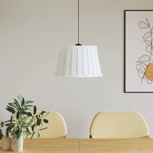 Sjenilo za stropnu svjetiljku bijelo Ø45x28 cm od pruća - Bijela Ø 45 x 28 cm Cijena