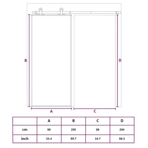 Klizna vrata zlatna 90 x 205 cm matirano staklo ESG i aluminij - Zlatna i mat 90 x 205 cm Rešetke 3 x 2 Cijena