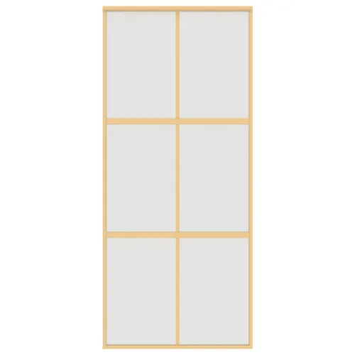 Klizna vrata zlatna 90 x 205 cm matirano staklo ESG i aluminij - Zlatna i mat 90 x 205 cm Rešetke 3 x 2 Cijena