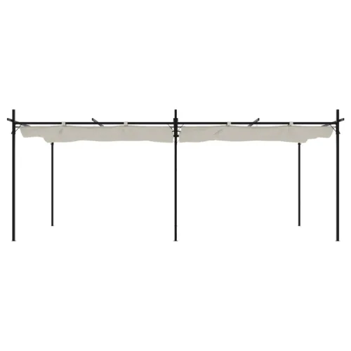 Pergola s pomičnim krovom krem 589x292x230 cm - Krema 589 x 292 x 230 cm Cijena