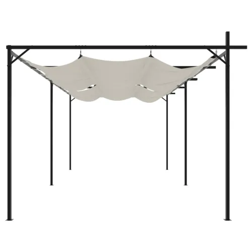 Pergola s pomičnim krovom krem 589x292x230 cm - Krema 589 x 292 x 230 cm Cijena