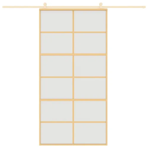 Klizna vrata zlatna 102,5x205 cm matirano staklo ESG i aluminij - Zlatna i mat 102.5 x 205 cm Rešetke 6 x 2 Cijena
