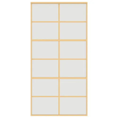 Klizna vrata zlatna 102,5x205 cm matirano staklo ESG i aluminij - Zlatna i mat 102.5 x 205 cm Rešetke 6 x 2 Cijena