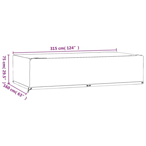 Navlake za vrtni namještaj 2 kom 315 x 160 x 75 cm pravokutne - 315 x 160 x 75 cm 2 Cijena