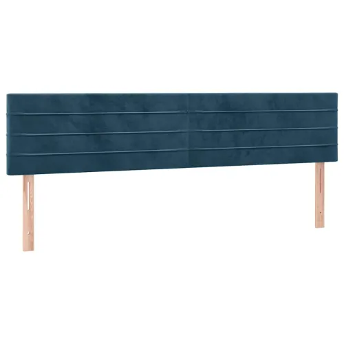 Boxspring - Krevet s oprugama i madracem tamnoplavi 180x200 cm baršunasti - Tamno plava 180 x 200 cm vodoravne pruge Cijena