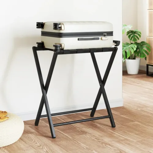 Stalak za prtljagu crni 68,5 x 38 x 58 cm od bambusa Cijena
