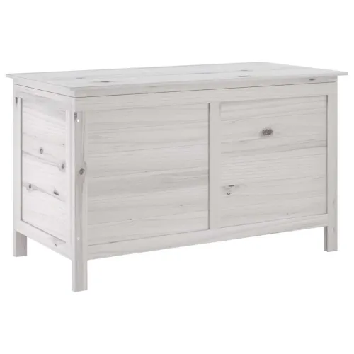 Vrtna kutija za pohranu bijela 99x49,5x58,5 cm masivna jelovina - Bijela 99 x 49.5 x 58.5 cm Bijela 99 x 49.5 x 58.5 cm Cijena