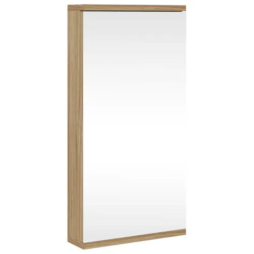Kutni kupaonski ormarić s ogledalom boja hrasta 30 x 24 x 60 cm - Boja hrasta Cijena