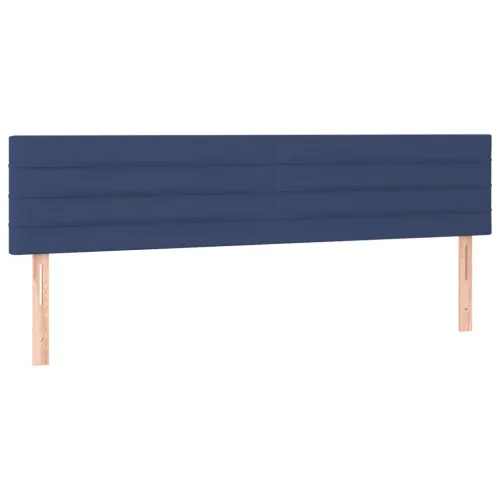 Krevet box spring s madracem LED plavi 180x200 cm od tkanine - Plava 180 x 200 cm vodoravne pruge Cijena