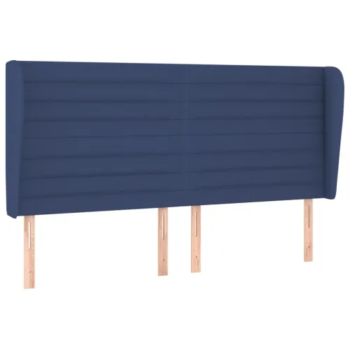 Uzglavlje s ušima plavo 183x23x118/128 cm od tkanine - Plava 183 x 23 x 118/128 cm Cijena