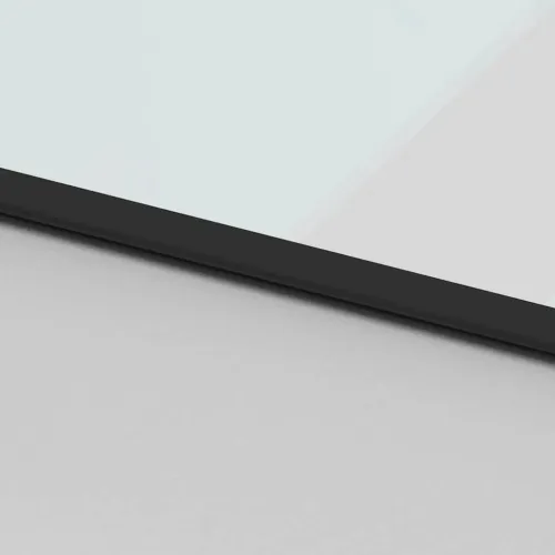 Klizna vrata crna 102,5x205 cm od kaljenog stakla i aluminija - Crna, prozirna i mat 102.5 x 205 cm 2 vodoravne šipke Cijena