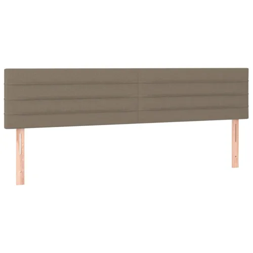 Krevet box spring s madracem LED smeđesivi 180x200 cm tkanina - Sivo-smeđa 180 x 200 cm vodoravne pruge Cijena