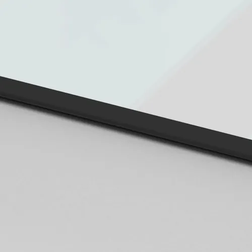 Klizna vrata crna 90 x 205 cm od kaljenog stakla i aluminija - Crna, prozirna i mat 90 x 205 cm 2 vodoravne šipke Cijena