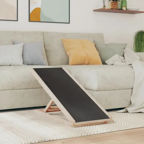 Rampa za pse siva 100 x 40 cm od masivne jelovine - Siva 100 x 40 cm 100 x 40 cm Cijena