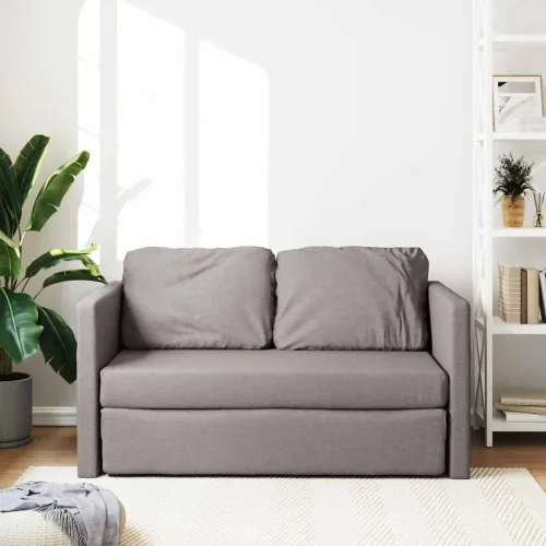Podni kauč na razvlačenje 2-u-1 smeđesivi 112x174x55 cm baršun - Sivo-smeđa 112 x 60 x 55 cm Cijena