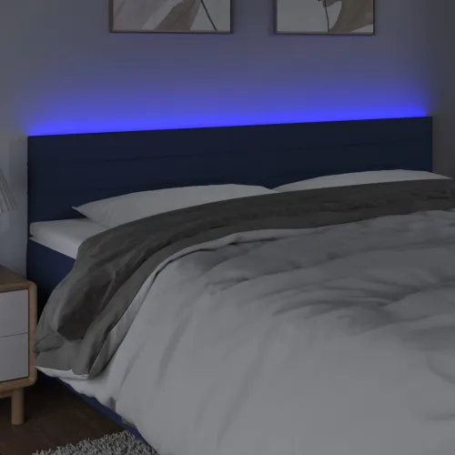 LED uzglavlje plavo 180x5x78/88 cm od tkanine - Plava 180 x 5 x 78/88 cm Cijena