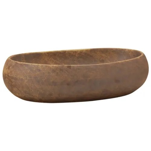 Nadgradni Lavabo - Umivaonik smeđi ovalni 59x40x15 cm keramički - Smeđa 59 x 40 x 15 cm Smeđa 59 x 40 x 15 cm Cijena