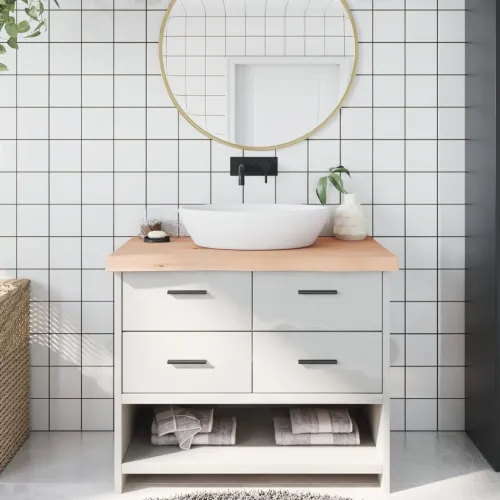 Kupaonska radna ploča 100x50x(2-6) cm netretirano masivno drvo - Prirodna 100 x 50 x 6 cm Prirodna 100 x 50 x 6 cm Cijena