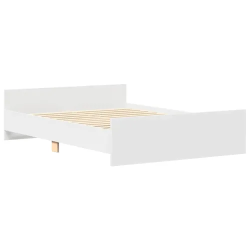 Okvir kreveta s uzglavljem i podnožjem bijeli 140 x 200 cm - Bijela 140 x 200 cm Cijena