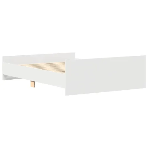 Okvir kreveta s uzglavljem i podnožjem bijeli 140 x 200 cm - Bijela 140 x 200 cm Cijena