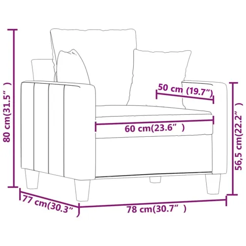 Fotelja krem 60 cm Tkanina - Krema 1 60 cm Cijena