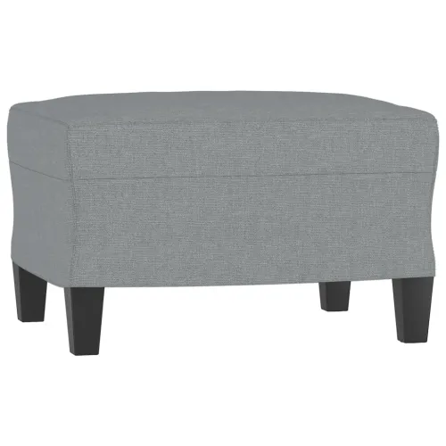 Fotelja s tabureom svjetlosiva 60 cm od tkanine - Svjetlosiva Cijena