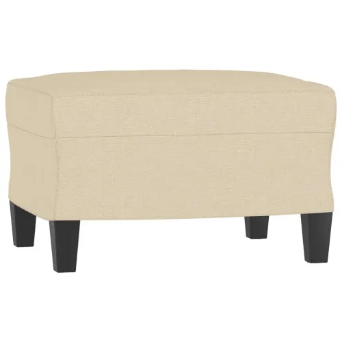 Fotelja s tabureom krem 60 cm od tkanine - Krema Cijena