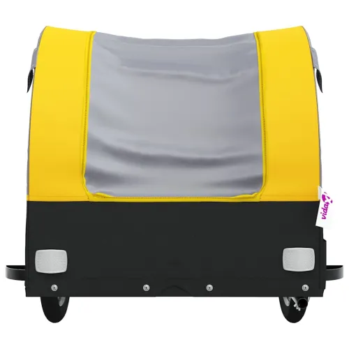 Prikolica za bicikl crno-žuta 45 kg željezna - Žuta 133 x 68 x 68 cm Cijena