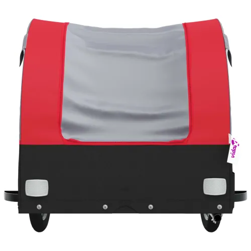 Prikolica za bicikl crno-crvena 45 kg željezna - Crvena 126 x 63 x 63 cm Cijena