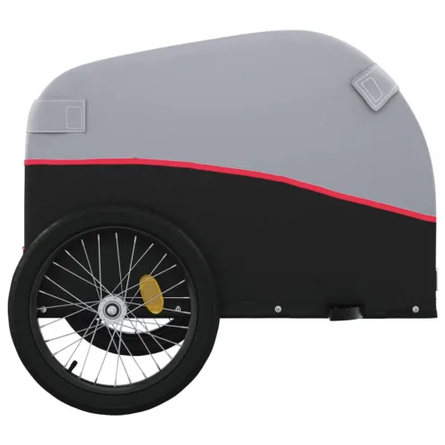Prikolica za bicikl crno-crvena 45 kg željezna - Crvena 126 x 63 x 63 cm Cijena