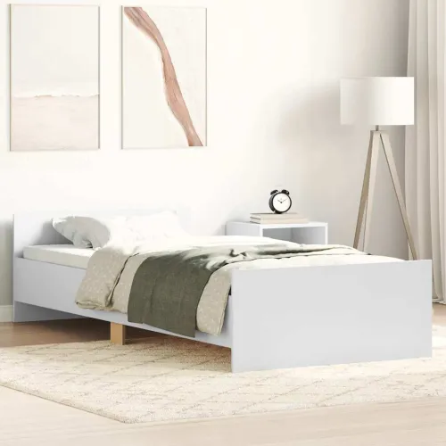Okvir za krevet bijeli 90x190 cm konstruirano drvo - Bijela 90 x 190 cm Cijena