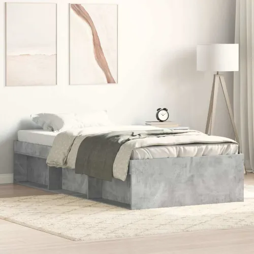 Okvir kreveta boja betona 75 x 190 cm mali za jednu osobu - Beton siva 75 x 190 cm Cijena