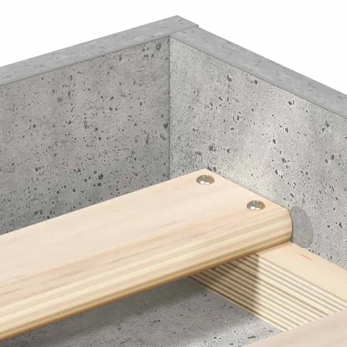 Okvir kreveta boja betona 75 x 190 cm mali za jednu osobu - Beton siva 75 x 190 cm Cijena