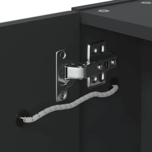 Kupaonski ormarić s ogledalom i LED svjetlom crni 45x13x52 cm - Crna 45 x 13 x 52 cm Cijena