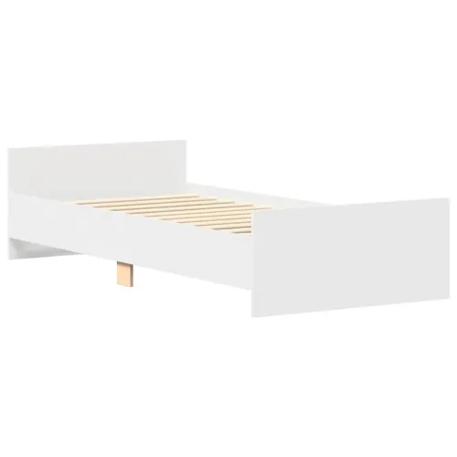 Okvir za krevet bijeli 90x200 cm konstruirano drvo - Bijela 90 x 200 cm Cijena
