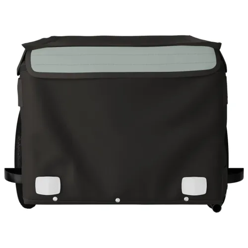 Prikolica za bicikl crno-siva 30 kg željezna - Siva 120 x 54 x 44 cm Cijena