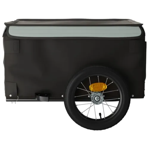 Prikolica za bicikl crno-siva 30 kg željezna - Siva 120 x 54 x 44 cm Cijena