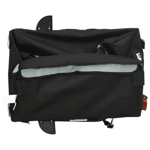 Prikolica za bicikl crno-siva 30 kg željezna - Siva 120 x 54 x 44 cm Cijena