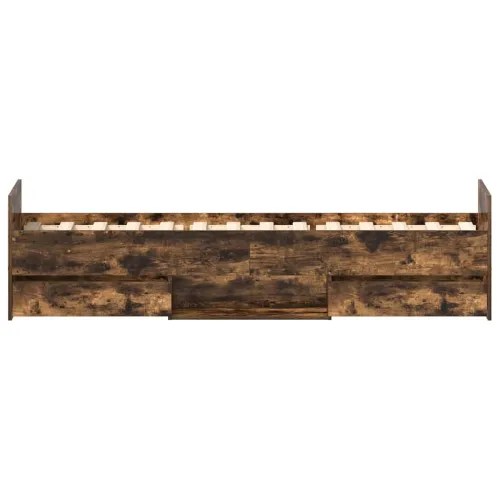 Okvir kreveta s uzglavljem i podnožjem boja hrasta 100 x 200 cm - Dimljeni hrast 100 x 200 cm Cijena