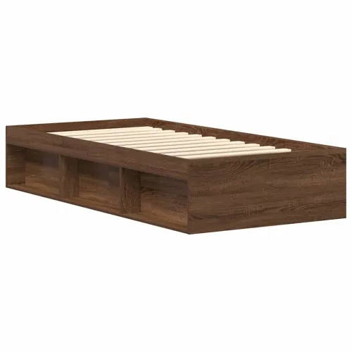Okvir za krevet smeđa boja hrasta hrasta 100x200 cm - Smeđi hrast 100 x 200 cm Cijena