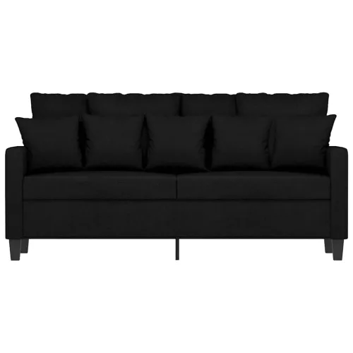 Dvosjed od tkanine crni 140 cm - Crna 1 140 cm Cijena