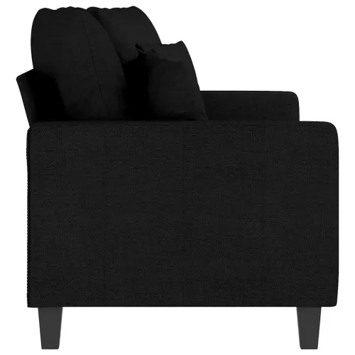 Dvosjed od tkanine crni 140 cm - Crna 1 140 cm Cijena
