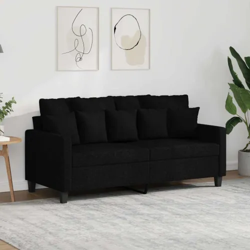 Dvosjed od tkanine crni 140 cm - Crna 1 140 cm Cijena