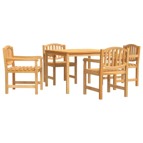 Vrtna garnitura - 5-dijelni vrtni blagovaonski set od masivne tikovine - Dužina stola 110 cm 4 Cijena
