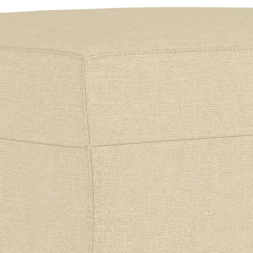 4-dijelni set sofa s jastucima krem od tkanine - Krema s jastucima i tabureom Cijena
