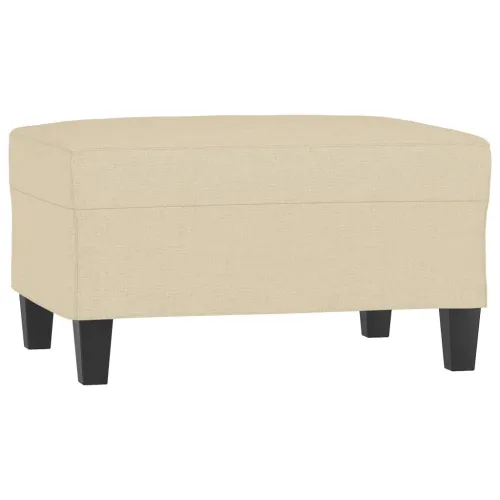 4-dijelni set sofa s jastucima krem od tkanine - Krema s jastucima i tabureom Cijena