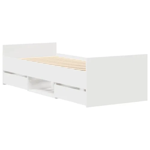 Okvir kreveta s uzglavljem i podnožjem bijeli 100 x 200 cm - Bijela 100 x 200 cm Cijena